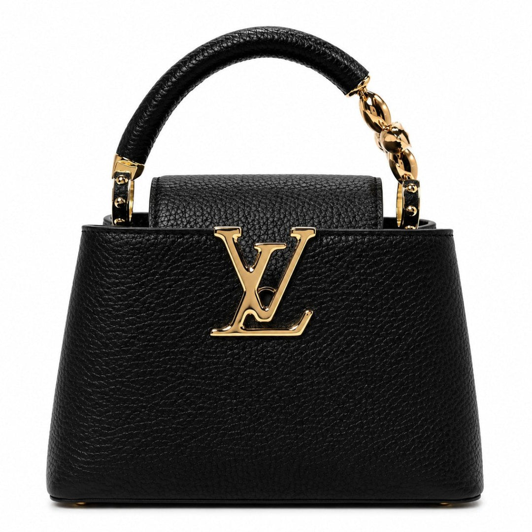 Louis Vuitton Taurillon Embellished Flower Handle Capucines Mini Black - Handbags - Jawns on Fire Sneakers & Shoes