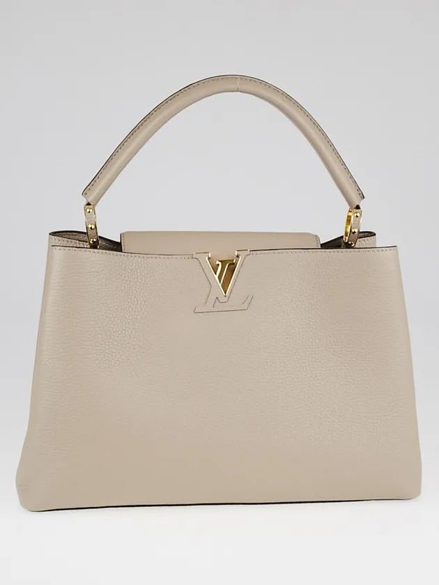 Louis Vuitton Taurillon Leather Capucines MM Bag Latte - Handbags - Jawns on Fire Sneakers & Shoes