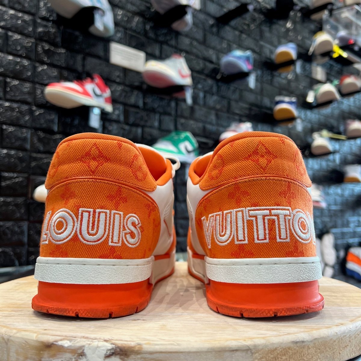 Louis Vuitton Trainer Monogram Denim Orange - Gently Enjoyed (Used) Men 11 - Low Sneaker - Jawns on Fire Sneakers & Streetwear