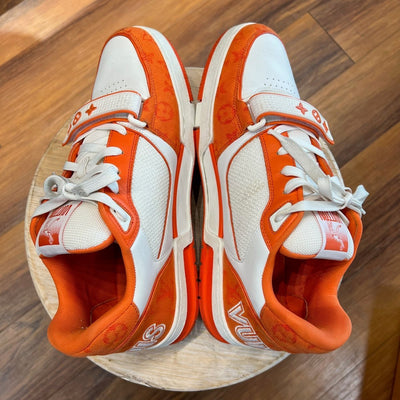 Louis Vuitton Trainer Monogram Denim Orange - Gently Enjoyed (Used) Men 11 - Low Sneaker - Jawns on Fire Sneakers & Streetwear