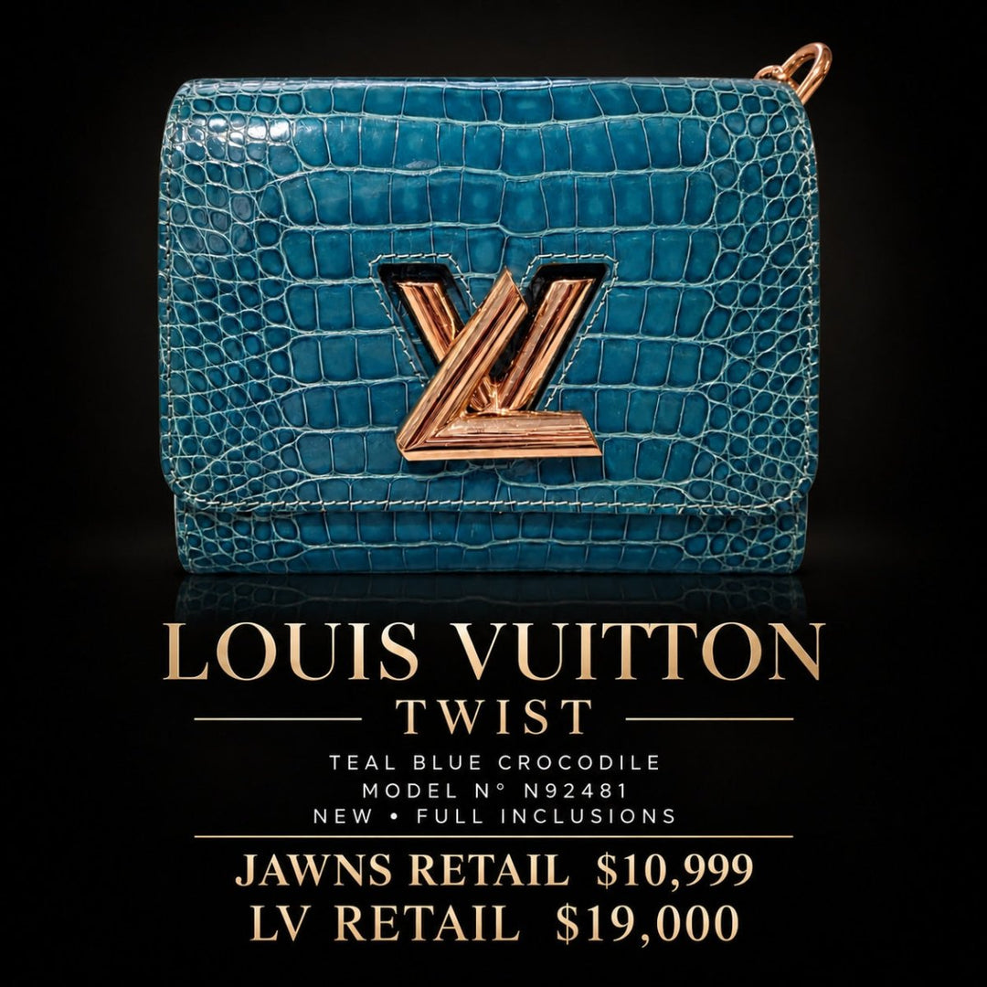 Louis Vuitton Twist Exotic Leather Teal Blue N92481 - Handbags - Jawns on Fire Sneakers & Shoes