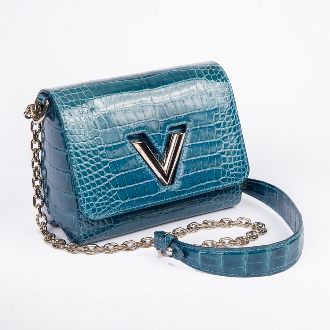 Louis Vuitton Twist Exotic Leather Teal Blue N92481 - Handbags - Jawns on Fire Sneakers &amp; Shoes