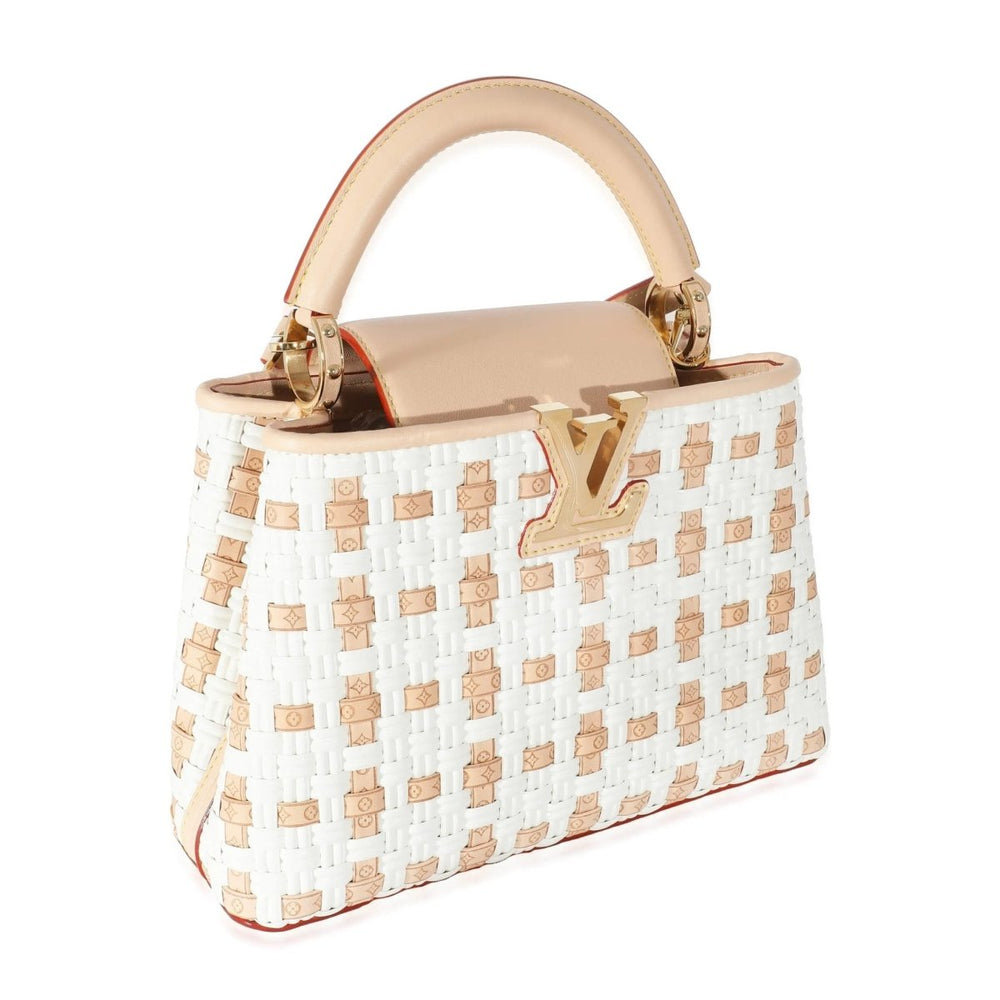 Louis Vuitton White Monogram Wicker Woven LV Heavenly Capucines BB - Handbags - Jawns on Fire Sneakers & Shoes