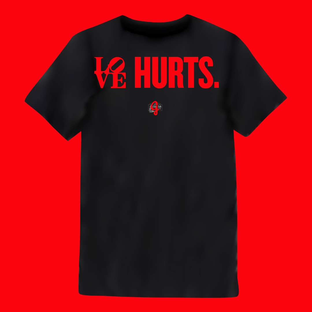 LOVE, Hurts. - Original Jawns - Black T-Shirt - T-Shirt - Jawns on Fire Sneakers & Shoes