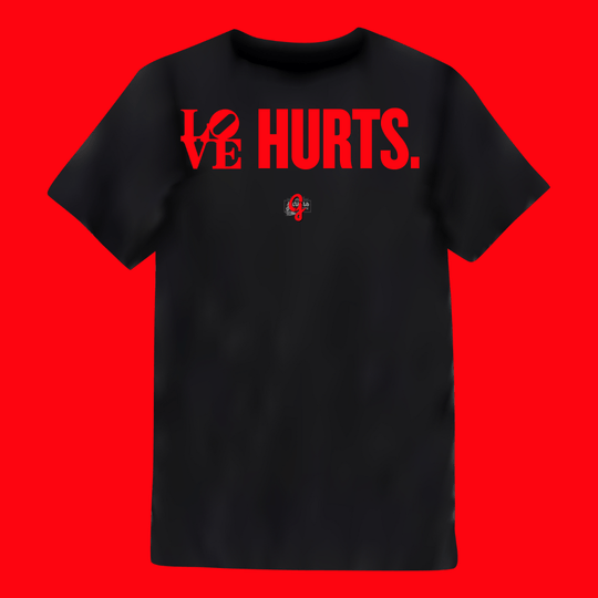 LOVE, Hurts. - Original Jawns - Black T-Shirt - T-Shirt - Jawns on Fire Sneakers & Shoes