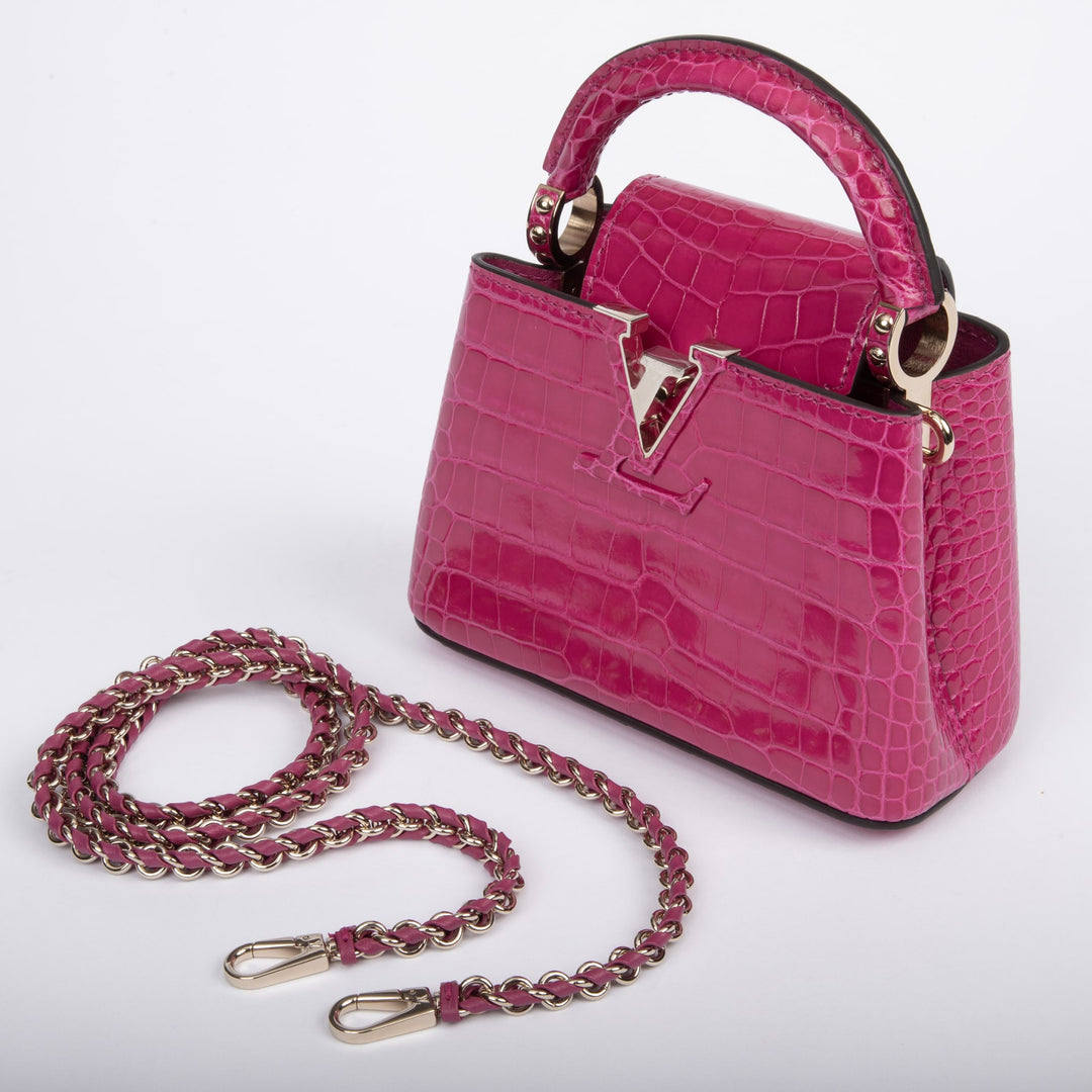 Louis Vuitton Alligator Capucines BB Fuchsia N81215