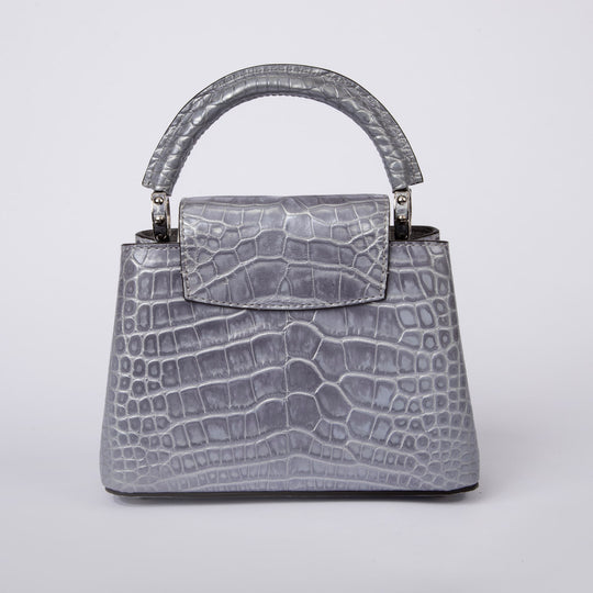 Louis Vuitton Crocodile Capucines BB Silver