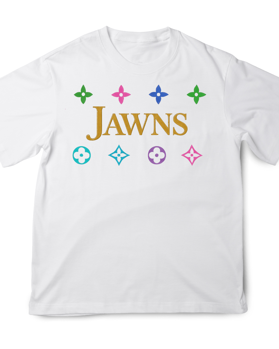 LV Multi Color Jawns - Original Jawns - White T-Shirt - T-Shirt - Jawns on Fire Sneakers & Shoes
