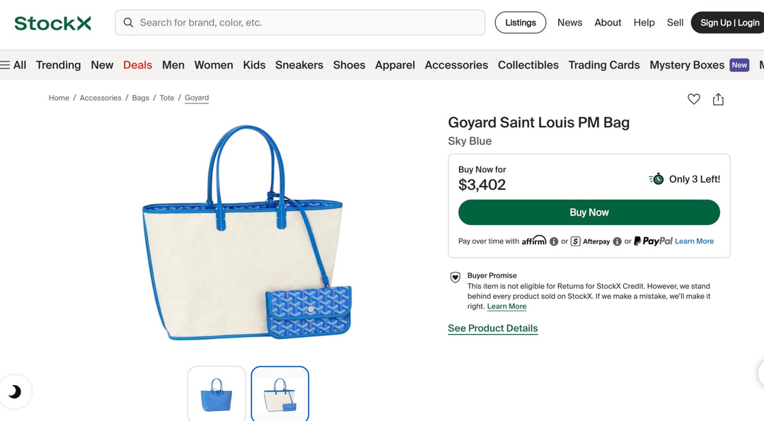Goyard Sac Hardy Pet Carrier Goyardine PM Sky Blue