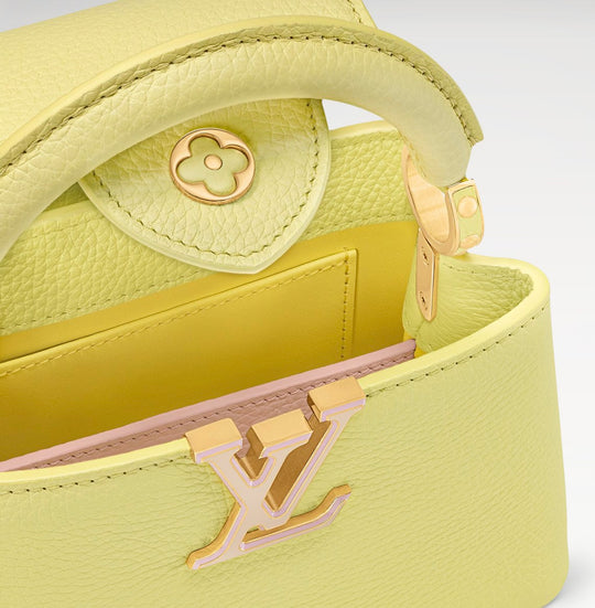 Louis Vuitton Capucines Mini Taurillon Leather Handbag Sun Beam M25232