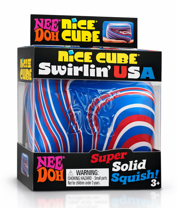NeeDoh Swirlin USA Nice Cube