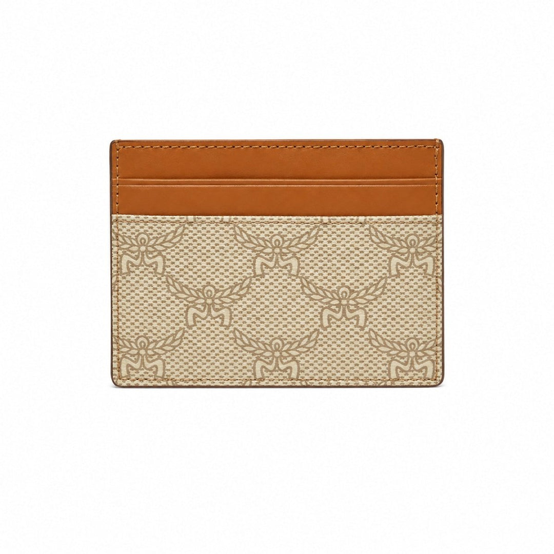 MCM Himmel Lauretos Mini Card Holder In Brown - Handbags - Jawns on Fire Sneakers & Shoes