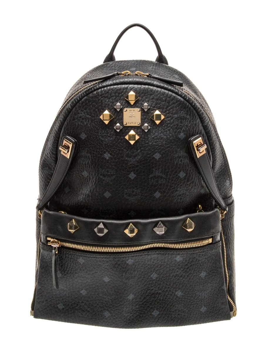 MCM Visetos Backpack Black - Handbags - Jawns on Fire Sneakers & Shoes