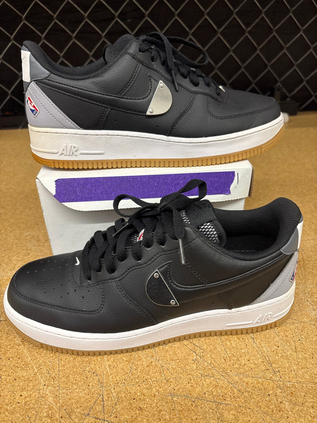 Nike Air Force 1 Low NBA Black Men 9.5 Used No Box
