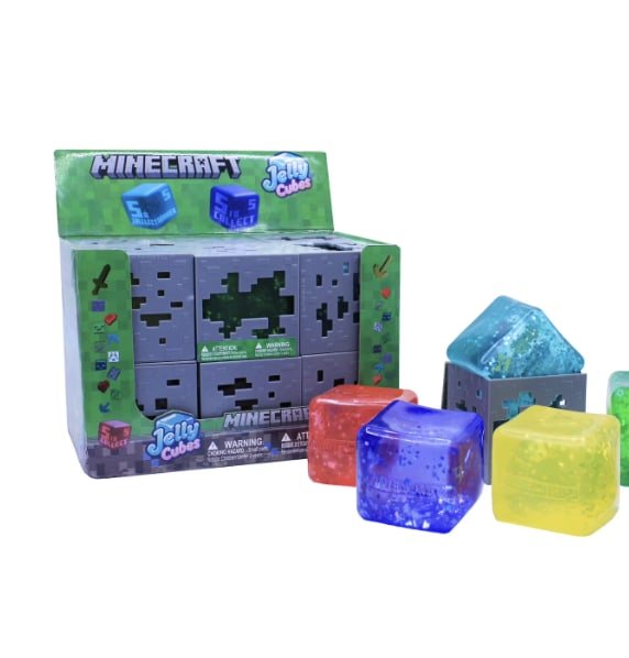Minecraft Jelly Cube, Novelty Fidget Toy, Collectable - Assorted Colors - Sensory Toys - Jawns on Fire Sneakers & Shoes