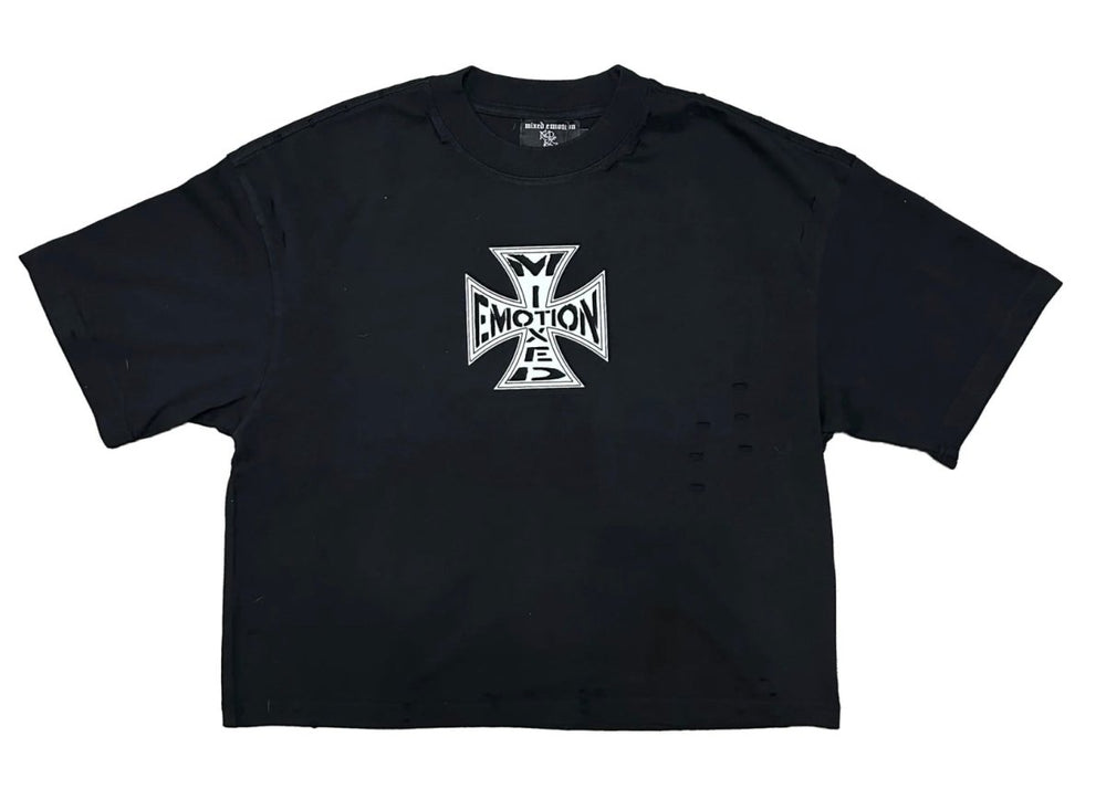 Mixed Emotions Black ‘Classic’ Tee Boxy Fit - Clothing - Mens - Jawns on Fire Sneakers & Shoes