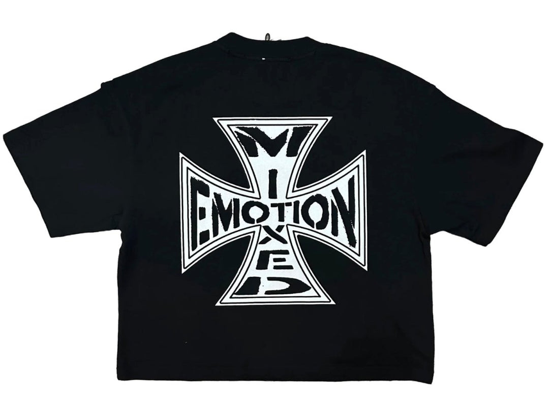 Mixed Emotions Black ‘Classic’ Tee Boxy Fit - Clothing - Mens - Jawns on Fire Sneakers & Shoes