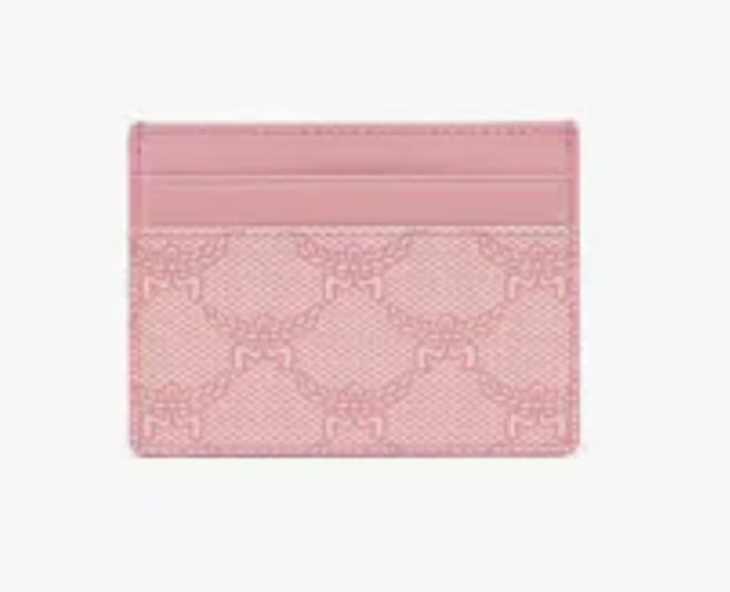 MCM Himmel Card Case In Lauretos In Pink