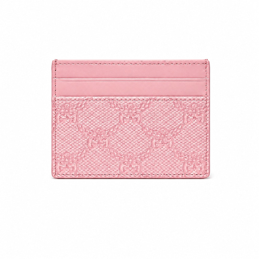 MCM Himmel Card Case In Lauretos In Pink