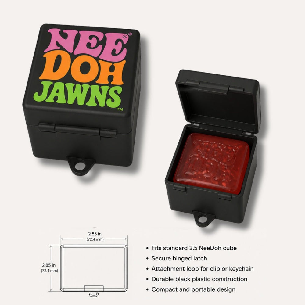 NeeDoh Cube Case – Custom Black Holder - Sensory Toys - Jawns on Fire Sneakers & Shoes