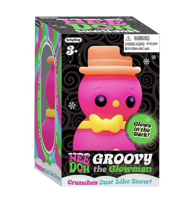 NeeDoh Groovy The Glowman - Glows in the Dark! Assorted Colors - Sensory Toys - Jawns on Fire Sneakers & Shoes