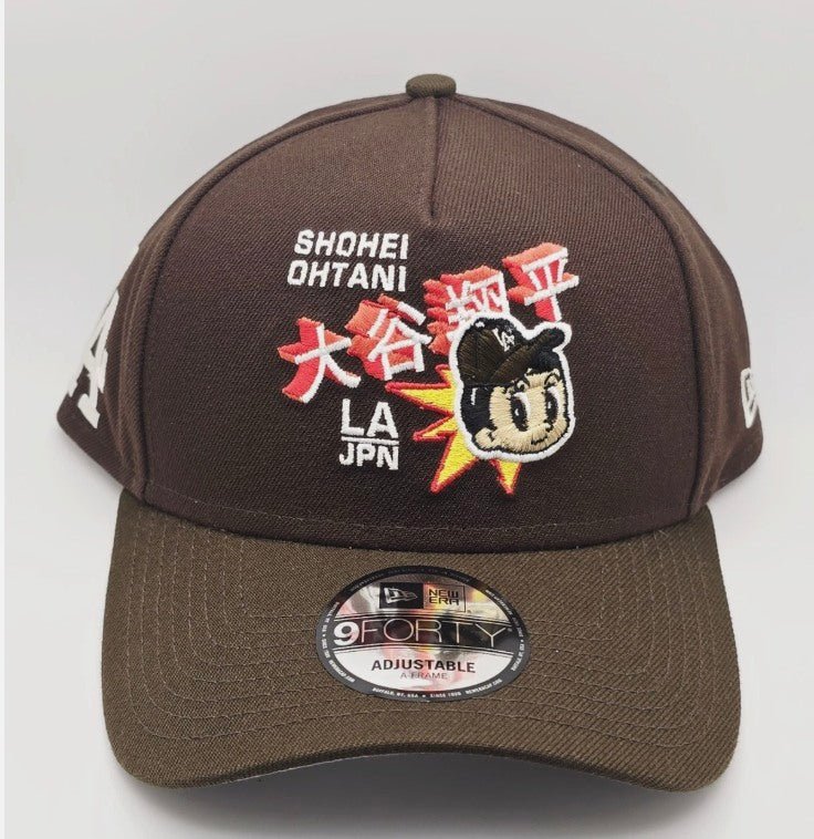 New Era Los Angeles Dodgers Shohei Ohtani Brown 9FORTY A - Frame Snapback Hat Cap - Clothing Accessory - Jawns on Fire Sneakers & Shoes