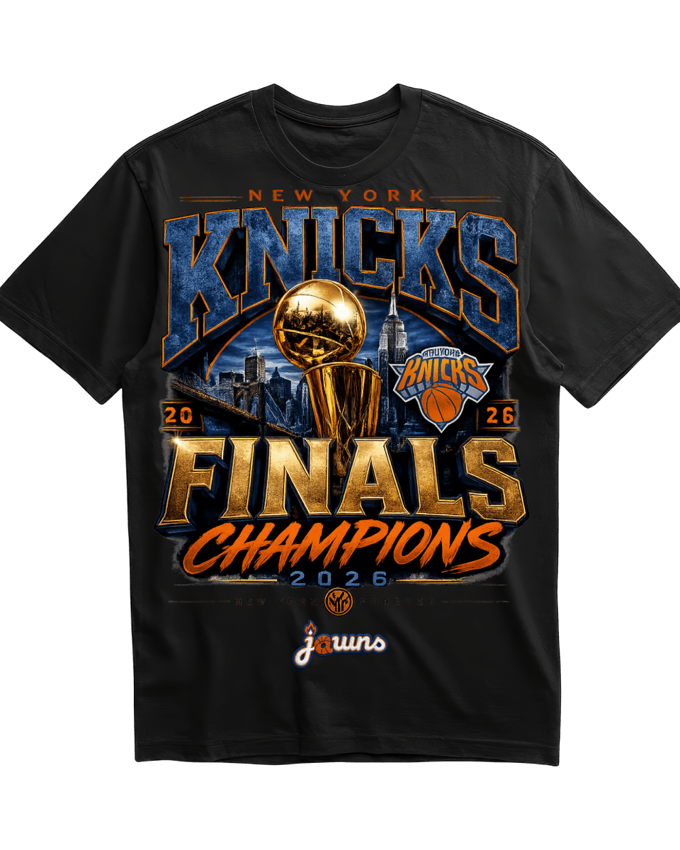 New York Knicks 2026 NBA World Champions - Black T-Shirt - T-Shirt - Jawns on Fire Sneakers & Shoes