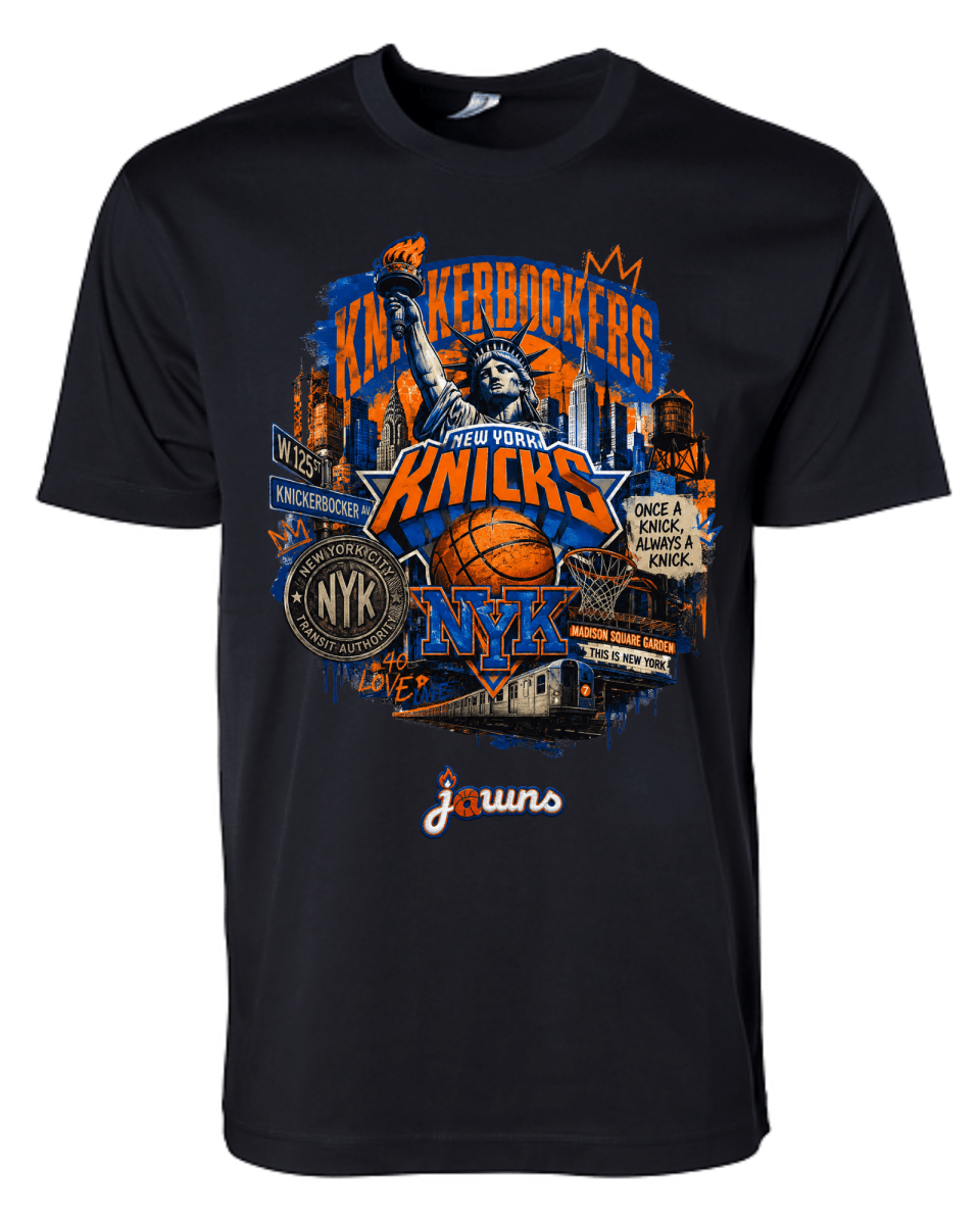 New York Knicks NYK JAWNS Black T-Shirt - T-Shirt - Jawns on Fire Sneakers & Shoes