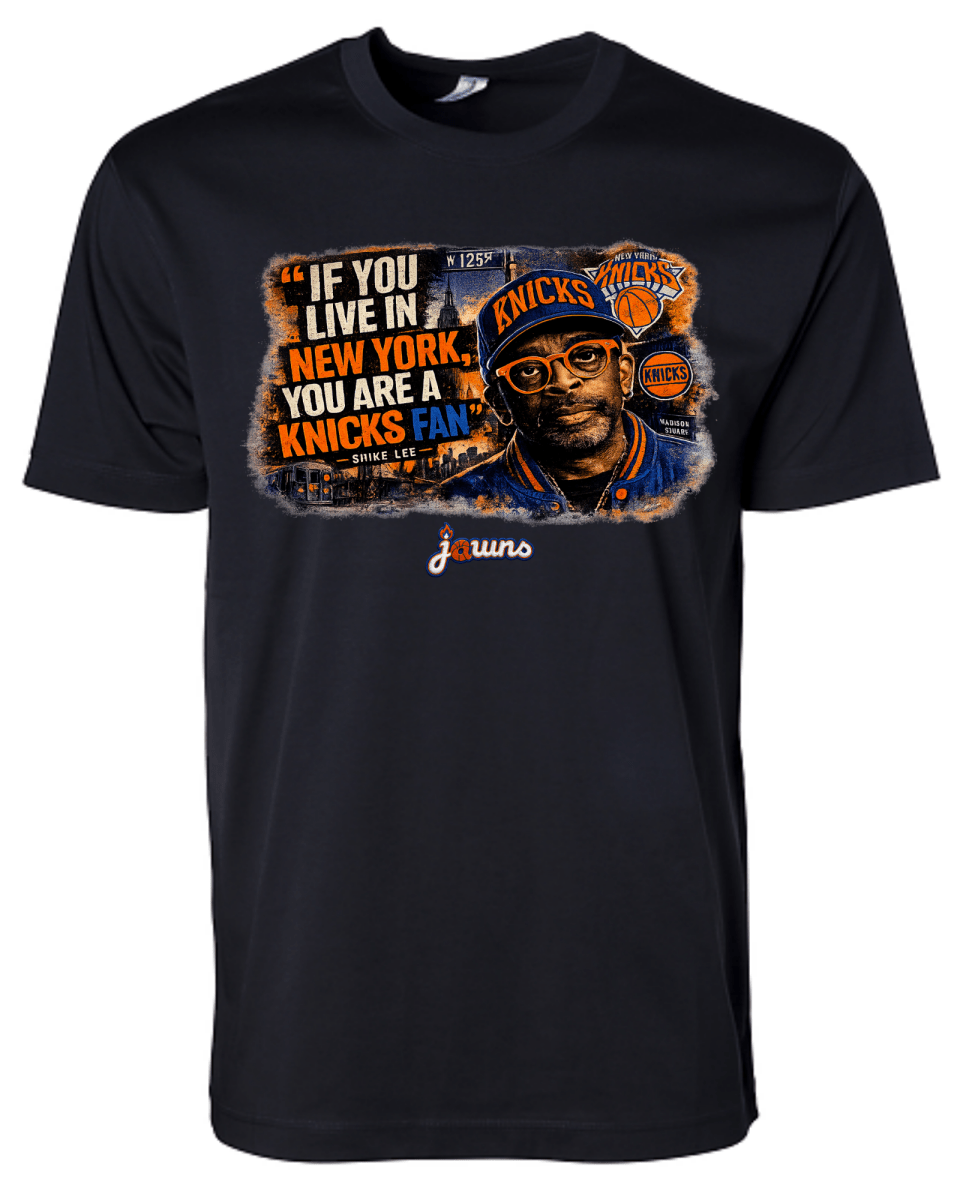 New York Knicks Spike Lee JAWNS Black T-Shirt - T-Shirt - Jawns on Fire Sneakers & Shoes