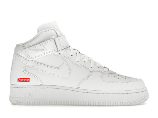 Nike Air Force 1 Supreme Mid White - Sneakers - Jawns on Fire Sneakers & Shoes