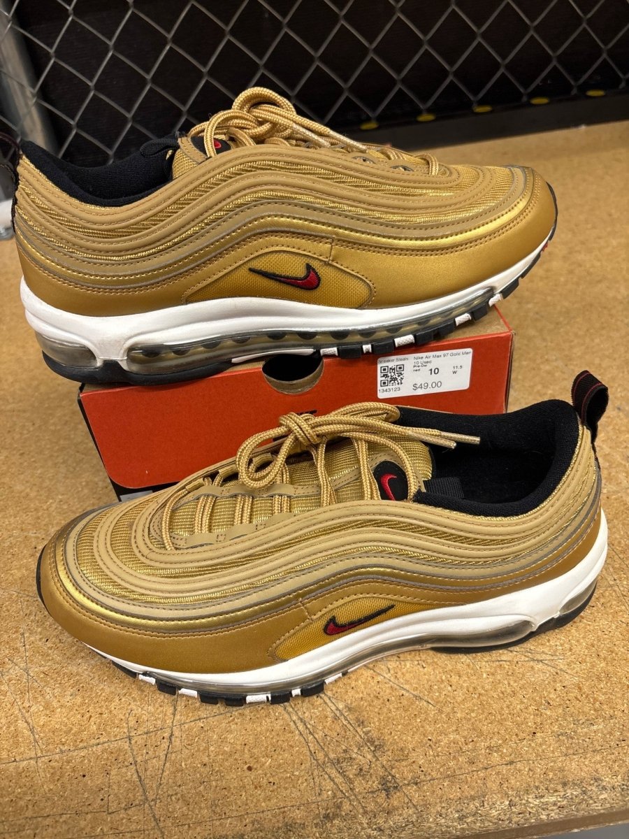 Nike Air Max 97 Gold Men 10 Used - Sneakers - Jawns on Fire Sneakers & Shoes