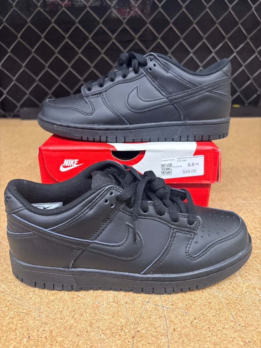 Nike Dunk Low Black (GS 5.5) Used - Sneakers - Jawns on Fire Sneakers &amp; Shoes