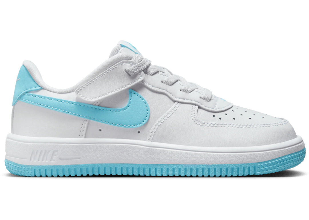 Nike Force 1 Low EasyOn White Aquarius Blue (PS) - Sneakers - Jawns on Fire Sneakers & Shoes