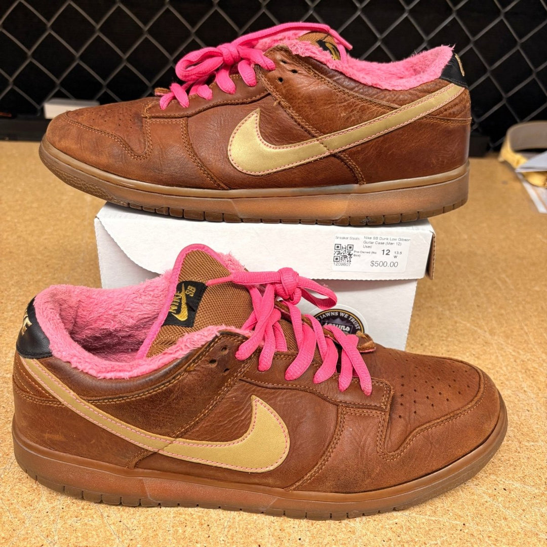 Nike SB Dunk Low Gibson Guitar Case (Men 12) Used - Sneakers - Jawns on Fire Sneakers &amp; Shoes