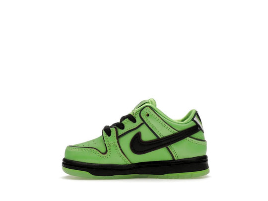 Nike SB Dunk Low The Powerpuff Girls Buttercup (TD) - Sneakers - Jawns on Fire Sneakers & Shoes