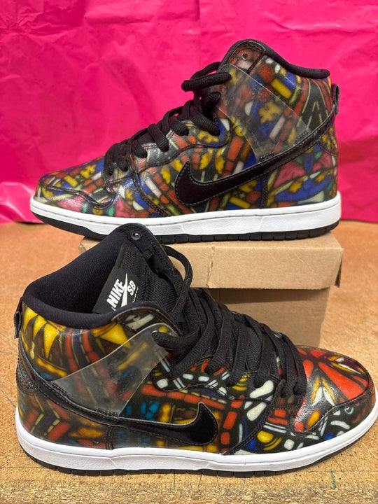 Nike Sb High Concepts Stained Glass Mens 9.5 Used No Box - Sneakers - Jawns on Fire Sneakers &amp; Shoes
