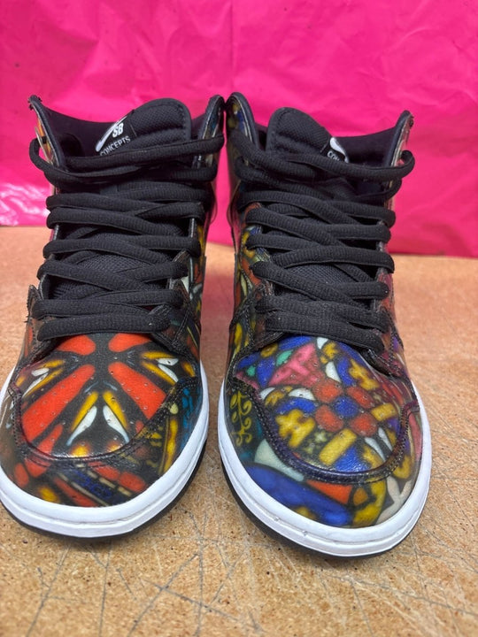 Nike Sb High Concepts Stained Glass Mens 9.5 Used No Box - Sneakers - Jawns on Fire Sneakers &amp; Shoes
