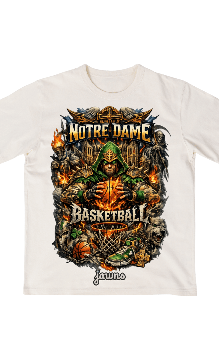 Notre Dame Fighting Irish Godspeed Streetwear Basketball Shirt - T-Shirt - Jawns on Fire Sneakers & Shoes
