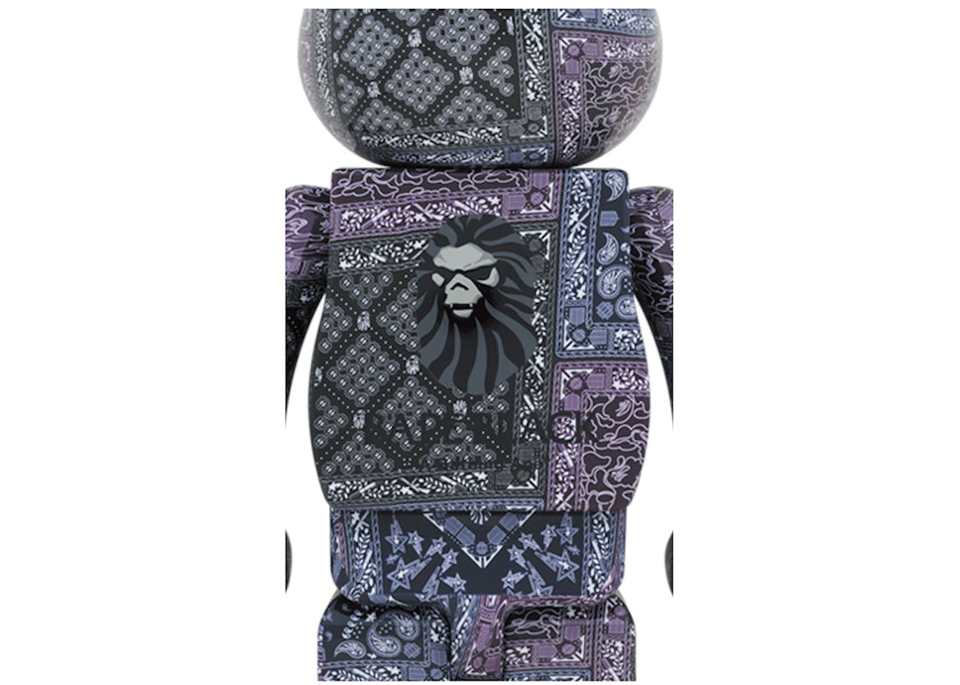 Bearbrick x BAPE Black Bandana 1000%
