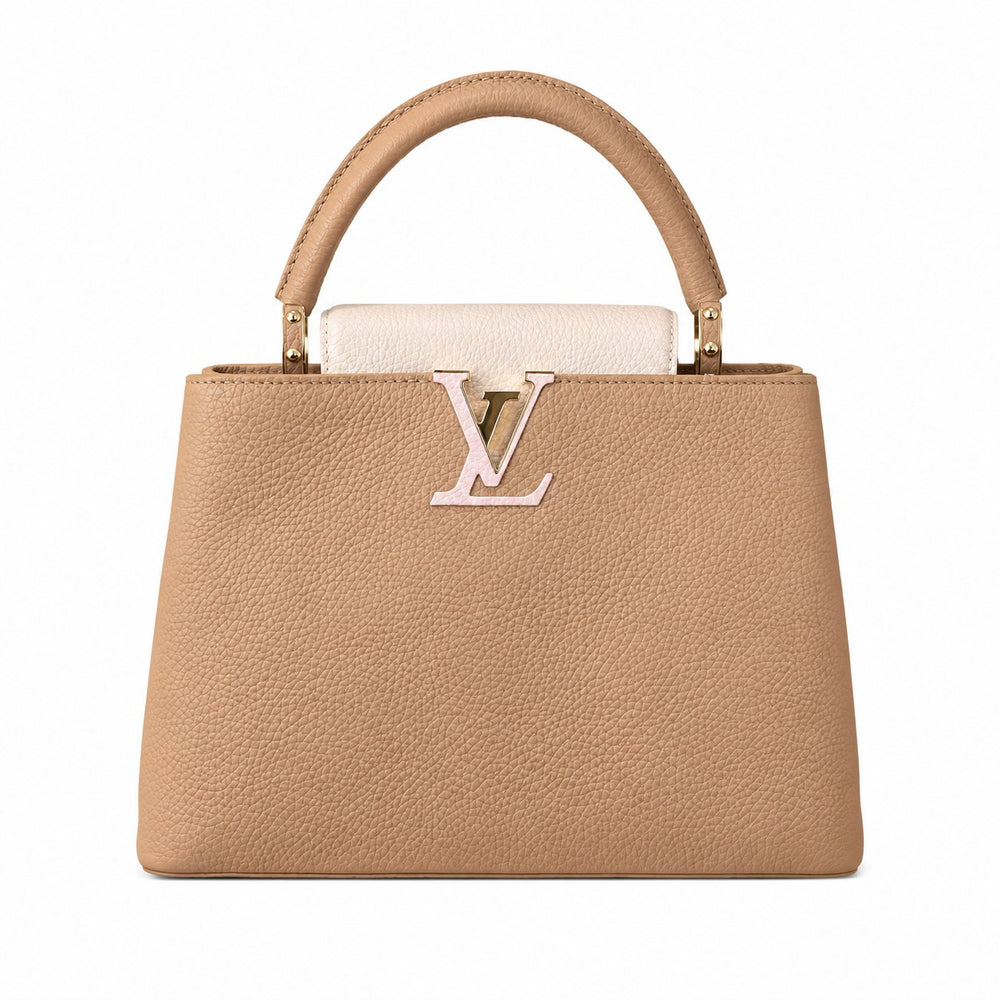 Louis Vuitton Capucine MM Leather Two-Tone Handbag
