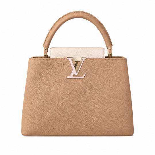 Louis Vuitton Capucine MM Leather Two-Tone Handbag