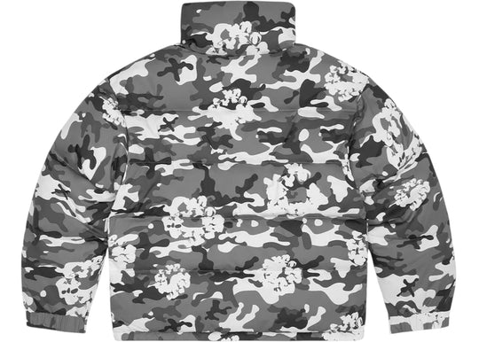 Denim Tears Cotton Wreath Puffer Jacket White Camo