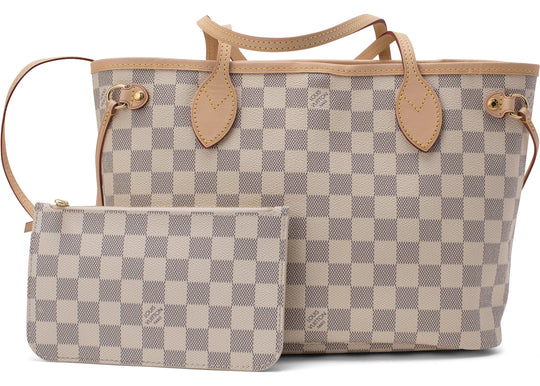 Louis Vuitton Neverfull Damier Azur MM Beige Lining