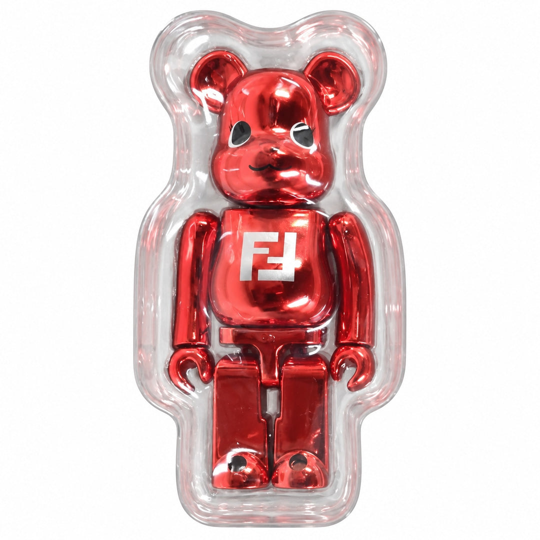 Fendi 100% Bearbrick Red Rare Luxury Designer Model Limited Edition Loose - DUPLICATE