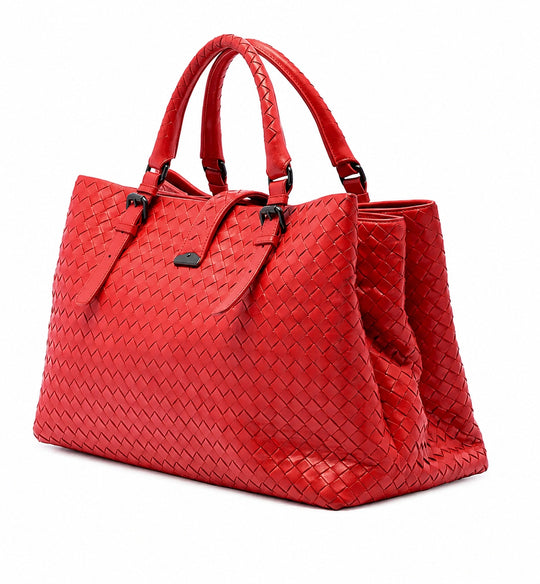 Bottega Veneta  Medium Nappa Leather Intrecciato Roma Tote