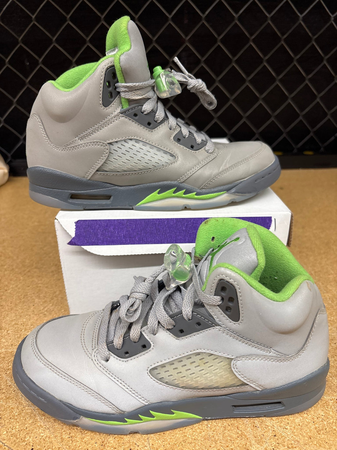 Jordan 5 Green Bean (Gradeschool 6.5) Used No Box