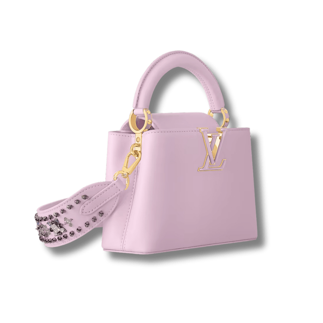 Louis Vuitton Capucines Mini Handbag Wisteria Purple Swarovski Crystals M24704
