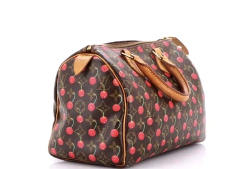 Louis Vuitton Speedy Handbag Limited Edition Monogram Cerises 25
