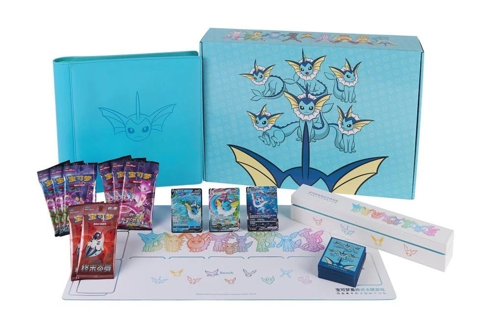 Pokemon TCG S-Chinese 2024 Eevee GX Gift Box Vaporeon Box Exclusive