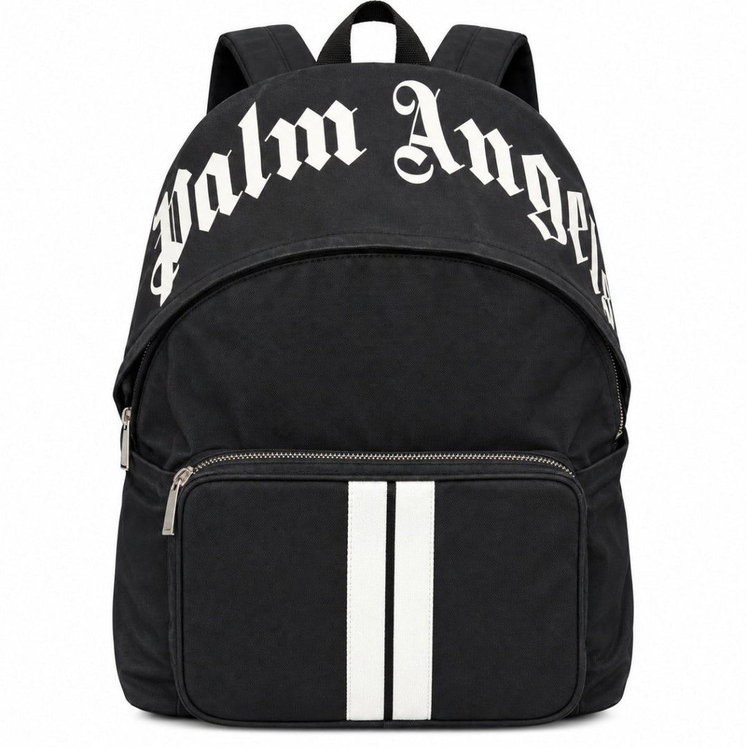 Palm Angels Curved Logo Backpack Black/White - Handbags - Jawns on Fire Sneakers &amp; Shoes